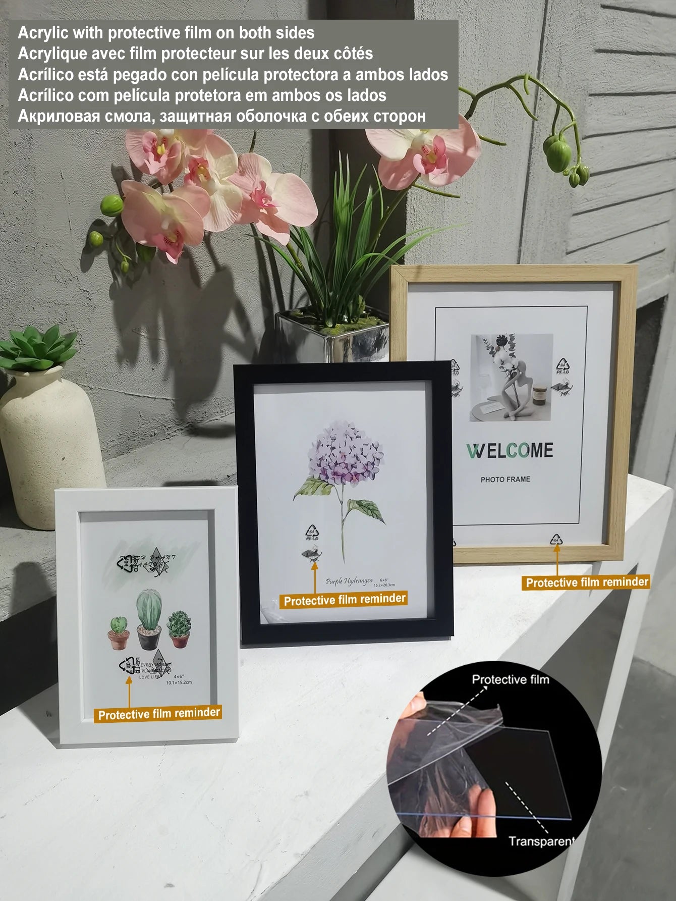1Pc/3Pcs Wall Gallery Photo Frames15X20 20X25 A4 Pictures Frame for Table Top or Wall Mounting Frames Photo Commemorative Gift