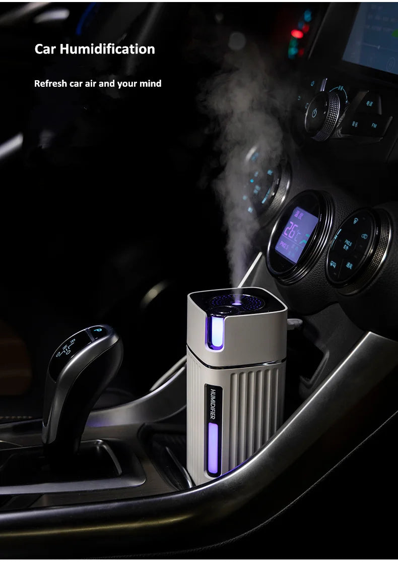 Air Humidifier Ultrasonic Smart Cool Mist Aroma Diffuser HumidifiersWith Color LED Light Mist Maker Fogger For Office Car Home