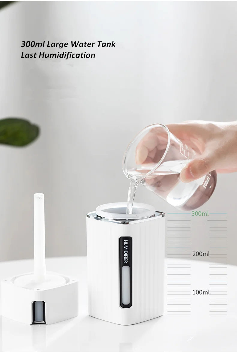 Air Humidifier Ultrasonic Smart Cool Mist Aroma Diffuser HumidifiersWith Color LED Light Mist Maker Fogger For Office Car Home