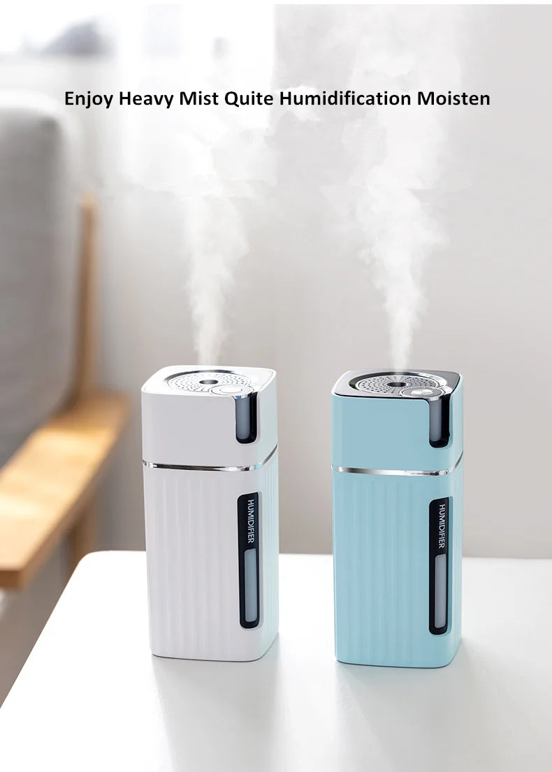 Air Humidifier Ultrasonic Smart Cool Mist Aroma Diffuser HumidifiersWith Color LED Light Mist Maker Fogger For Office Car Home